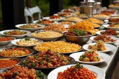 An elegant spread of Italian catered food for an event